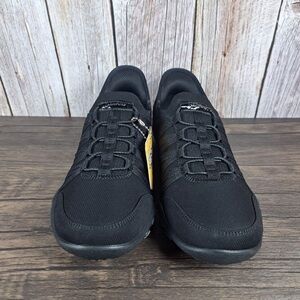 Skechers Breath Easy Step Ins Slip On Shoes Mens 10.5 Black